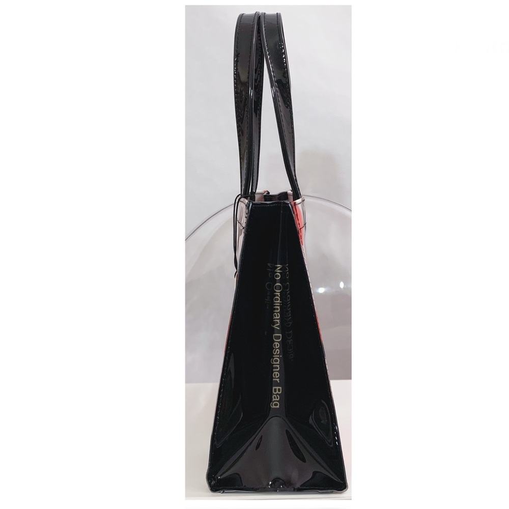 NWT TED BAKER Retro Flood Black Printed Icon Small Double Handle Tote Bag - Picture 7 of 8